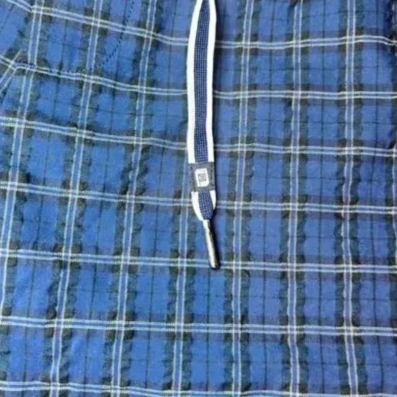 TODD SNYDER X FOOTJOY SEERSUCKER PLAID TRAVELER SHORT IN NAVY PLAID Medium - Picture 5 of 10